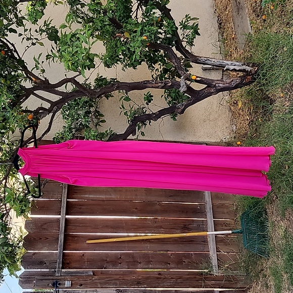 New Vince Camuto Sleeveless Solid Draped Halter Jumpsuit, Fuchsia Pink Sz M - Picture 3 of 8